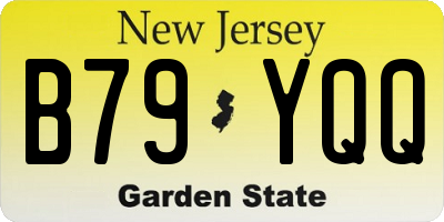 NJ license plate B79YQQ