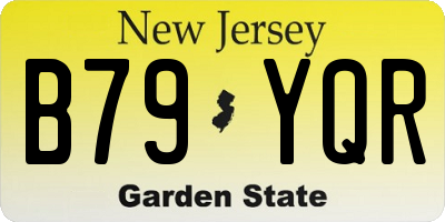 NJ license plate B79YQR