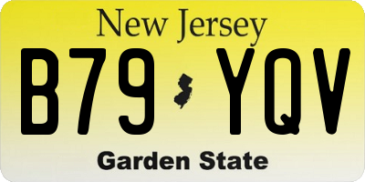 NJ license plate B79YQV
