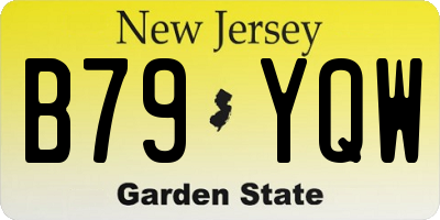 NJ license plate B79YQW