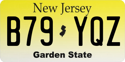 NJ license plate B79YQZ
