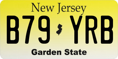 NJ license plate B79YRB