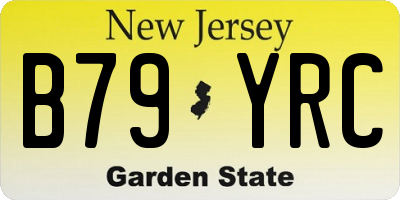 NJ license plate B79YRC
