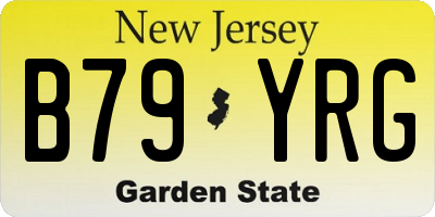 NJ license plate B79YRG