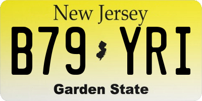 NJ license plate B79YRI