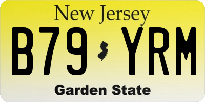 NJ license plate B79YRM