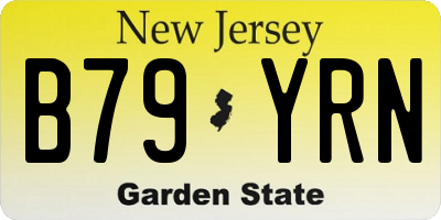NJ license plate B79YRN