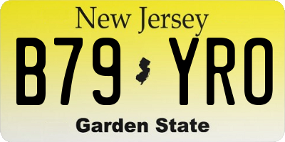 NJ license plate B79YRO