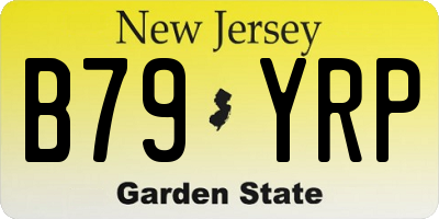 NJ license plate B79YRP