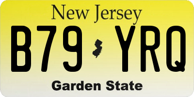 NJ license plate B79YRQ