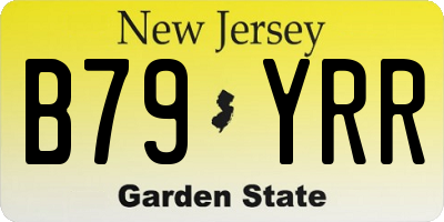 NJ license plate B79YRR