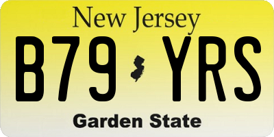 NJ license plate B79YRS