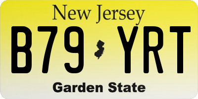 NJ license plate B79YRT