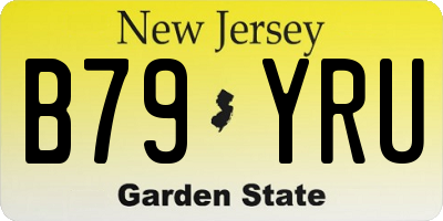 NJ license plate B79YRU