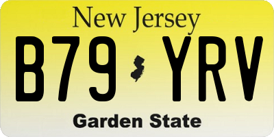 NJ license plate B79YRV