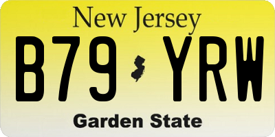 NJ license plate B79YRW