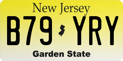 NJ license plate B79YRY