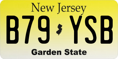 NJ license plate B79YSB
