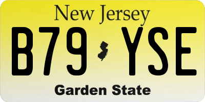 NJ license plate B79YSE