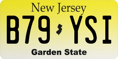 NJ license plate B79YSI