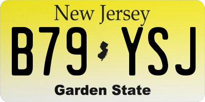 NJ license plate B79YSJ