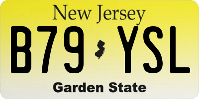 NJ license plate B79YSL