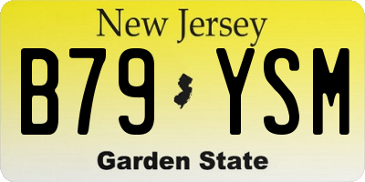NJ license plate B79YSM