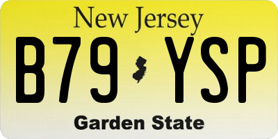 NJ license plate B79YSP