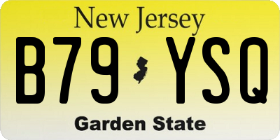 NJ license plate B79YSQ
