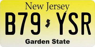 NJ license plate B79YSR