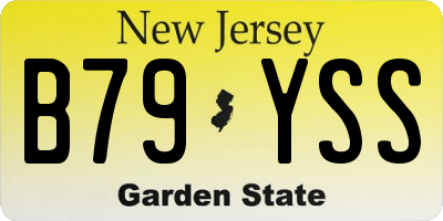 NJ license plate B79YSS