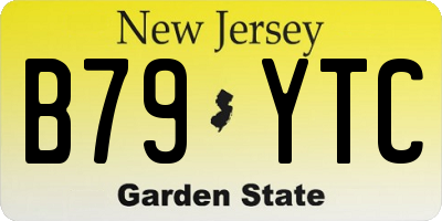 NJ license plate B79YTC