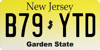 NJ license plate B79YTD