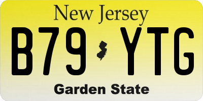 NJ license plate B79YTG