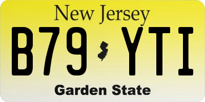NJ license plate B79YTI