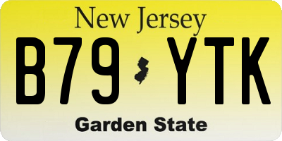 NJ license plate B79YTK