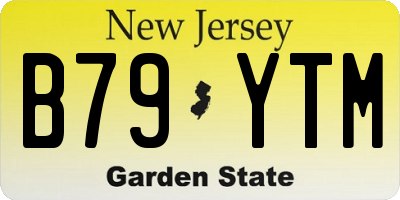 NJ license plate B79YTM