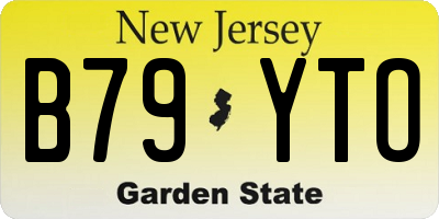 NJ license plate B79YTO