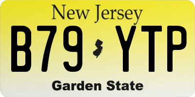 NJ license plate B79YTP