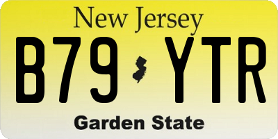 NJ license plate B79YTR