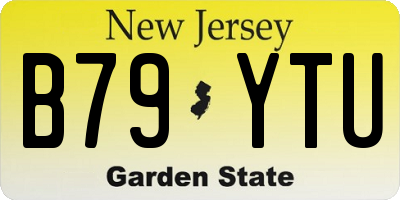 NJ license plate B79YTU
