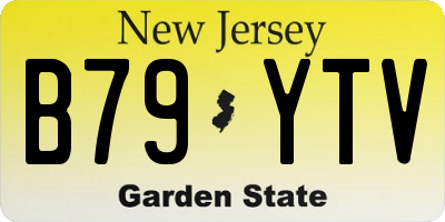 NJ license plate B79YTV
