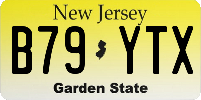 NJ license plate B79YTX