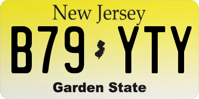 NJ license plate B79YTY