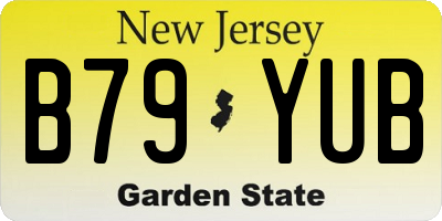 NJ license plate B79YUB