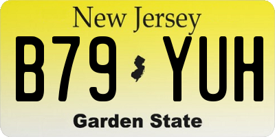 NJ license plate B79YUH