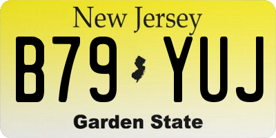 NJ license plate B79YUJ