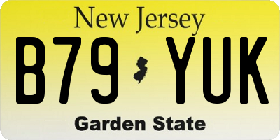 NJ license plate B79YUK