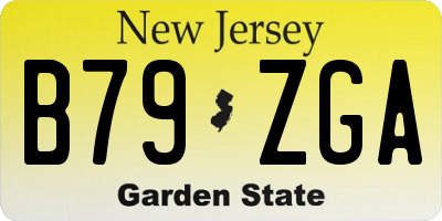 NJ license plate B79ZGA
