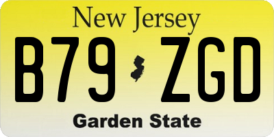 NJ license plate B79ZGD